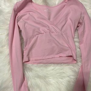 Pink Long Sleeve Hollister Top